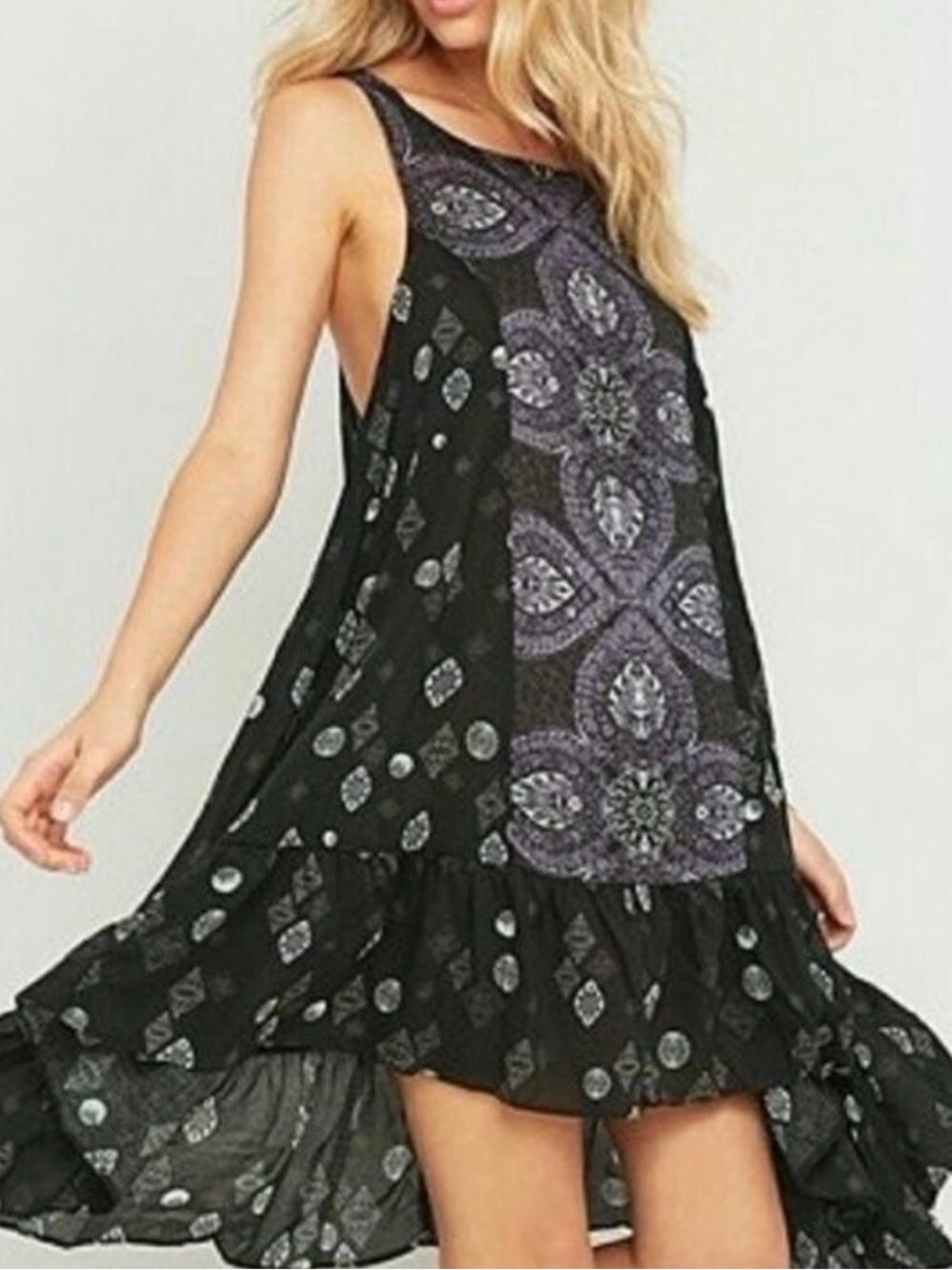 Free People Intimately Annika Border Slip Dress EUC large